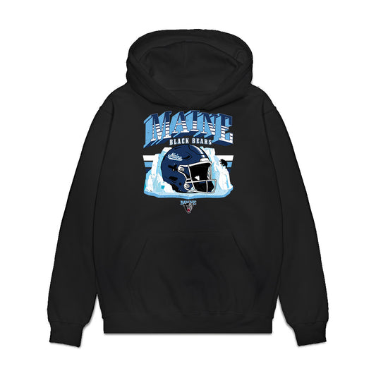 Maine - NCAA Football : Tyee Stephens - Vintage Helmet Premium Hooded Sweatshirt-0