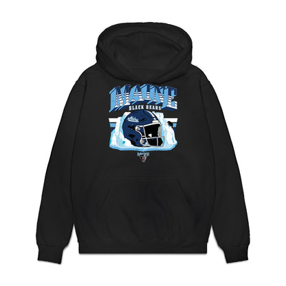 Maine - NCAA Football : Noah Shimko - Vintage Helmet Premium Hooded Sweatshirt-0
