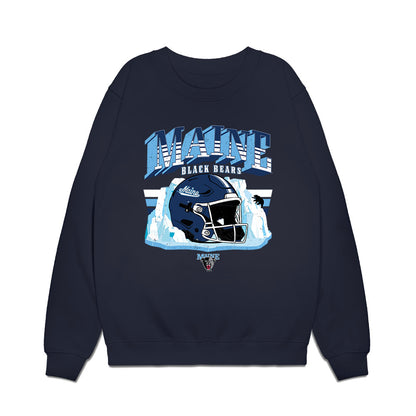 Maine - NCAA Football : Daniel Batch - Vintage Helmet Premium Crewneck Sweatshirt-0