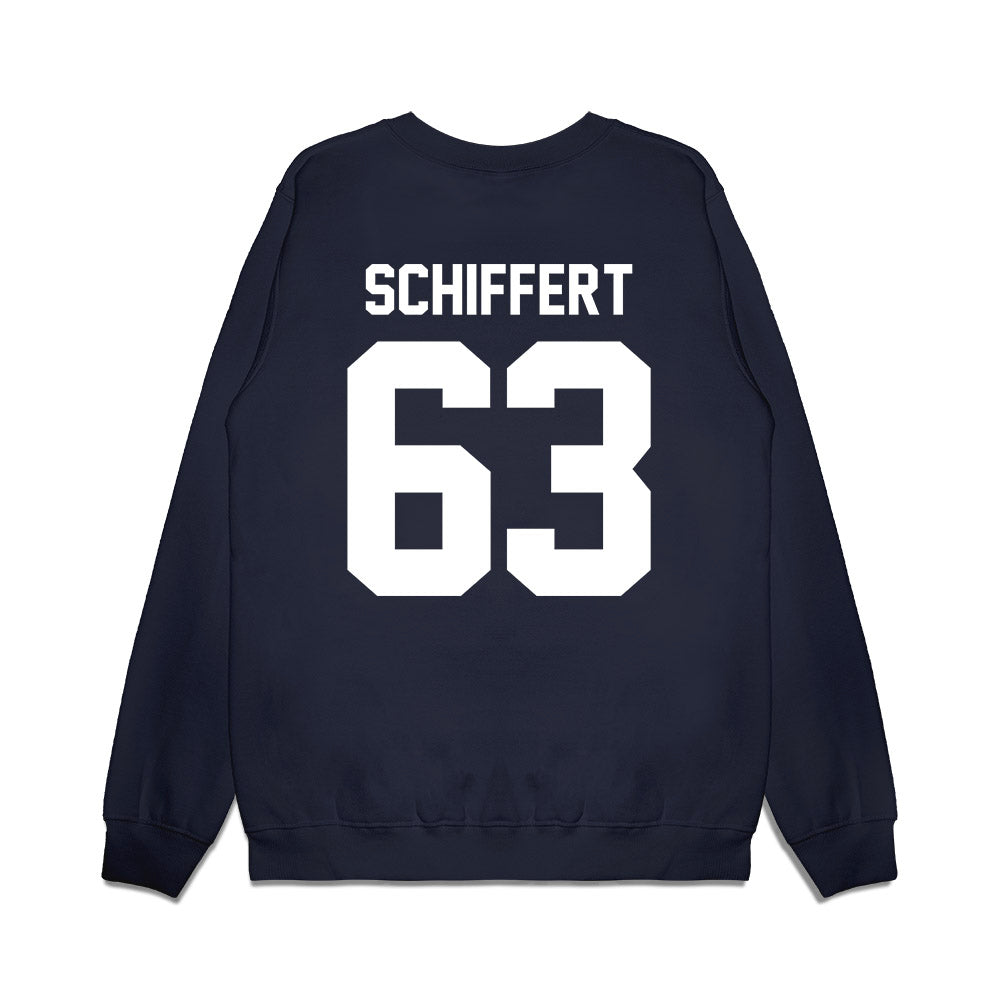 Liberty - NCAA Football : Daniel Schiffert - Vintage Helmet Premium Crewneck Sweatshirt-1