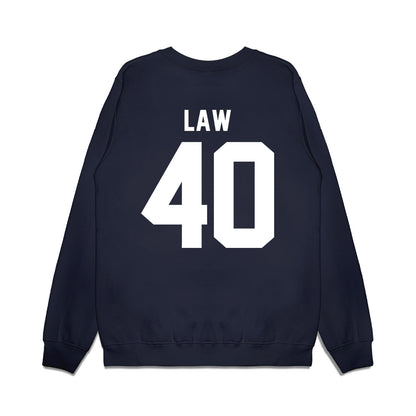 Liberty - NCAA Football : Christopher Law - Vintage Helmet Premium Crewneck Sweatshirt-1