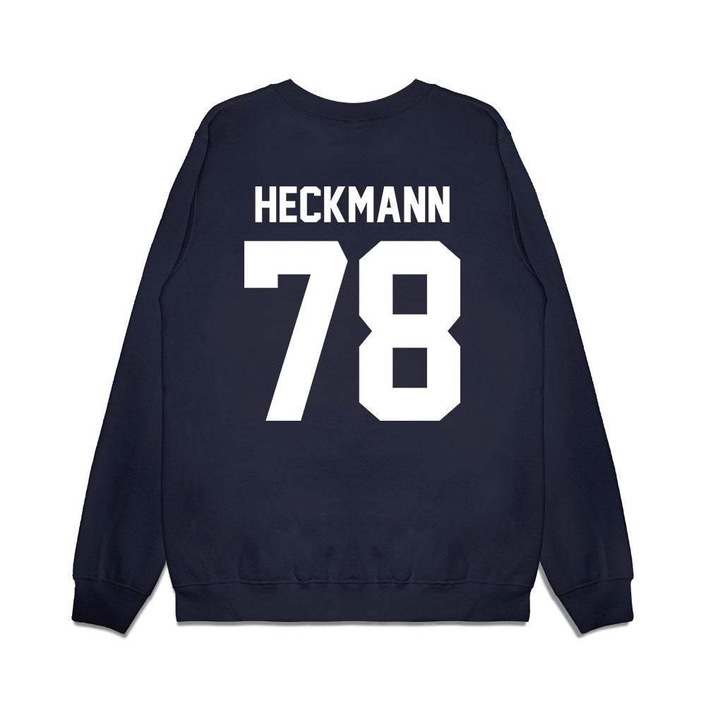 Liberty - NCAA Football : Blake Heckmann - Vintage Helmet Premium Crewneck Sweatshirt-1