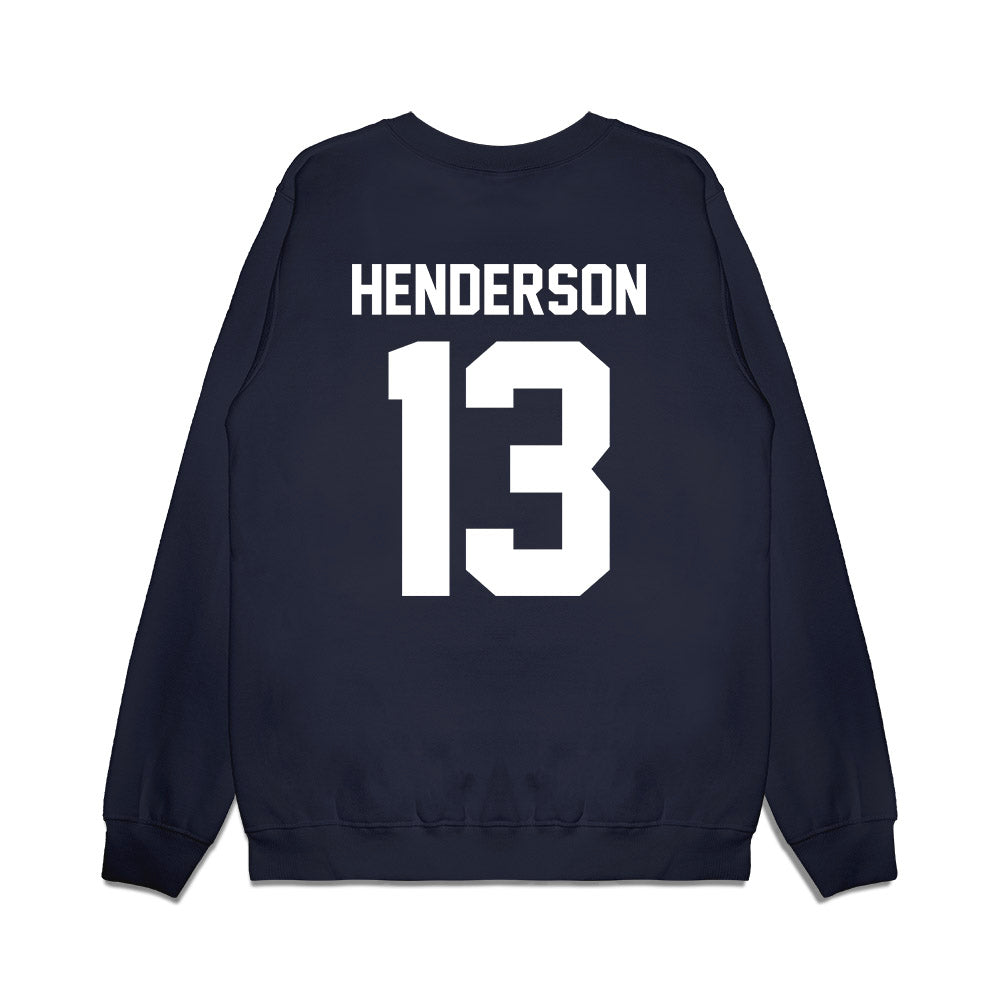 Liberty - NCAA Football : Jaylen Henderson - Vintage Helmet Premium Crewneck Sweatshirt-1
