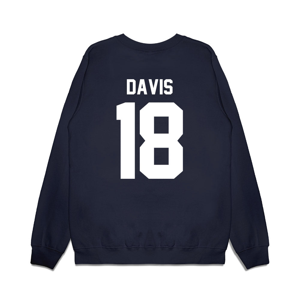 Liberty - NCAA Football : Jachin Davis - Vintage Helmet Premium Crewneck Sweatshirt-1