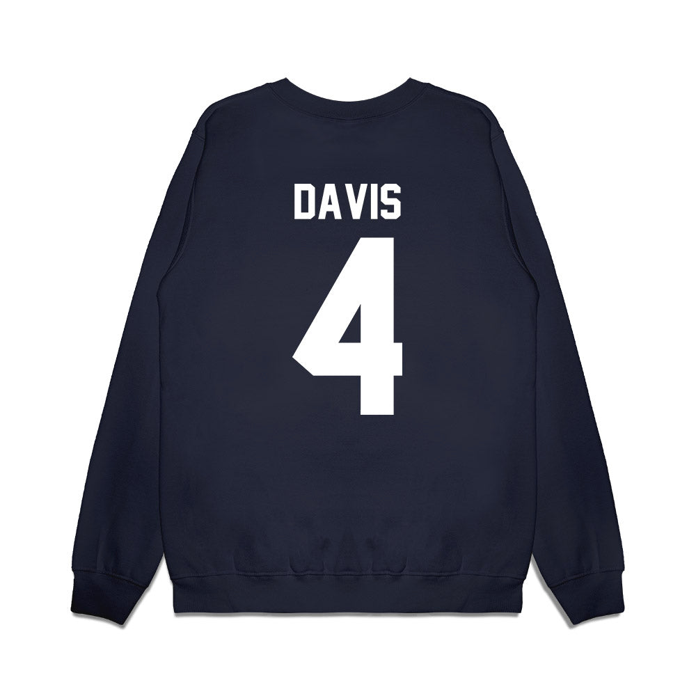 Liberty - NCAA Football : Kam Davis - Vintage Helmet Premium Crewneck Sweatshirt-1
