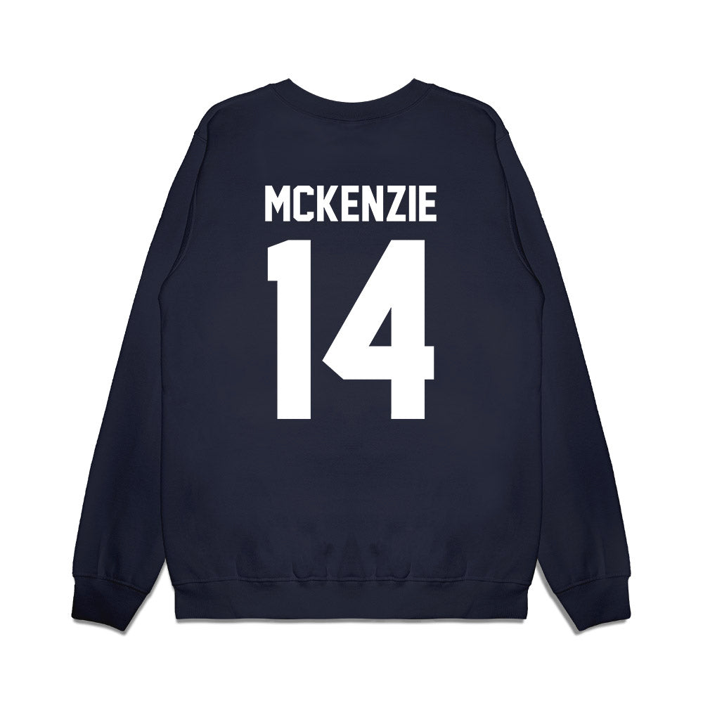Liberty - NCAA Football : Elijah McKenzie - Vintage Helmet Premium Crewneck Sweatshirt-1