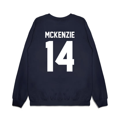 Liberty - NCAA Football : Elijah McKenzie - Vintage Helmet Premium Crewneck Sweatshirt-1