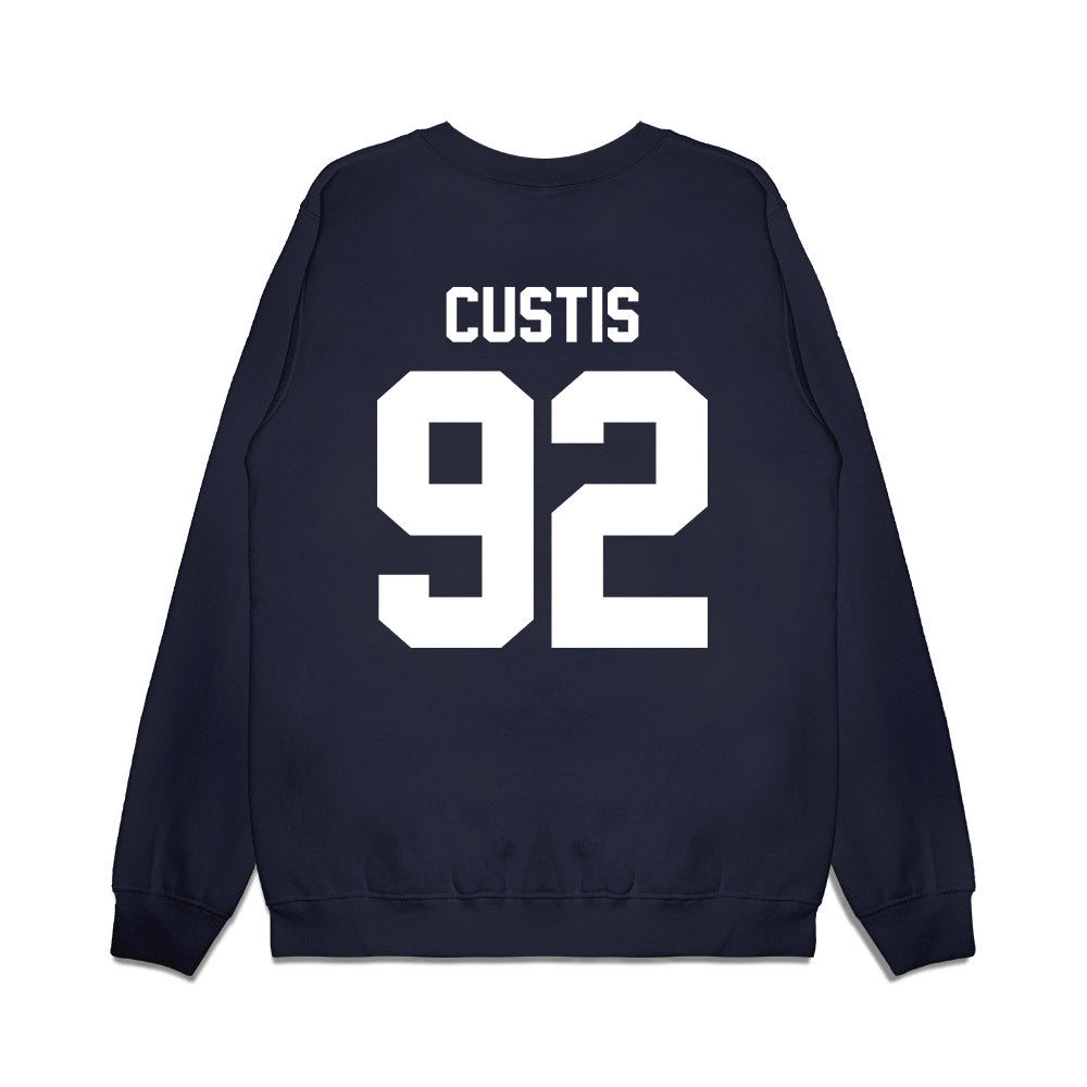 Liberty - NCAA Football : John Custis - Vintage Helmet Premium Crewneck Sweatshirt-1