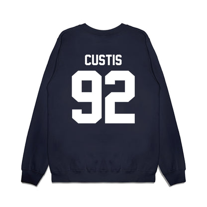 Liberty - NCAA Football : John Custis - Vintage Helmet Premium Crewneck Sweatshirt-1