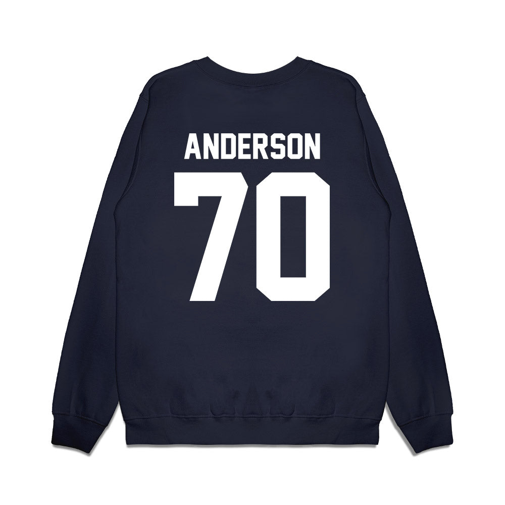 Liberty - NCAA Football : Austin Anderson - Vintage Helmet Premium Crewneck Sweatshirt-1