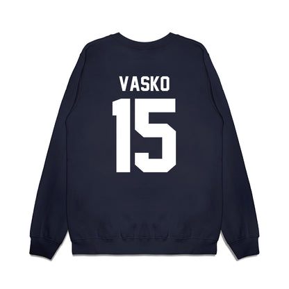 Liberty - NCAA Football : Ethan Vasko - Vintage Helmet Premium Crewneck Sweatshirt-1