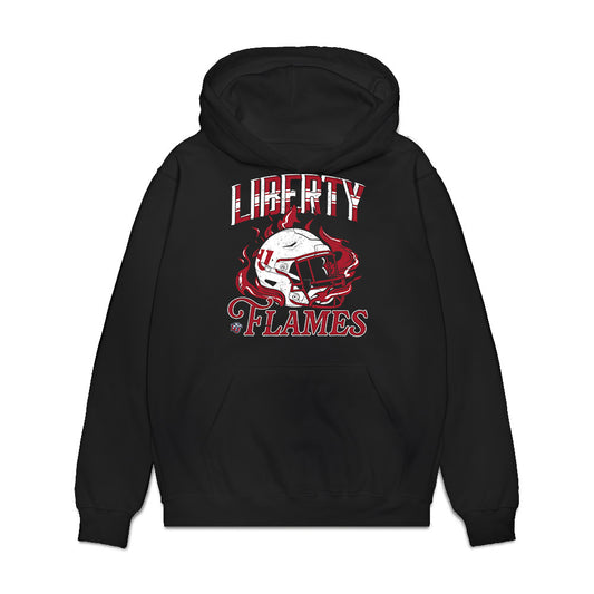 Liberty - NCAA Football : Bo Burklow Jr. - Vintage Helmet Premium Hooded Sweatshirt-0