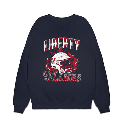 Liberty - NCAA Football : Greg Rivera - Vintage Helmet Premium Crewneck Sweatshirt-0