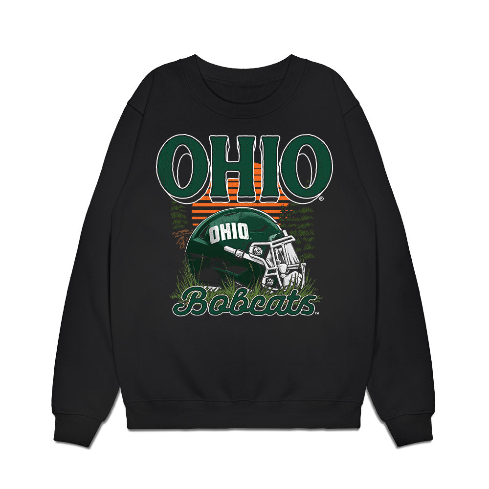 Ohio - NCAA Football : Levi Davis - Vintage Helmet Premium Crewneck Sweatshirt-0