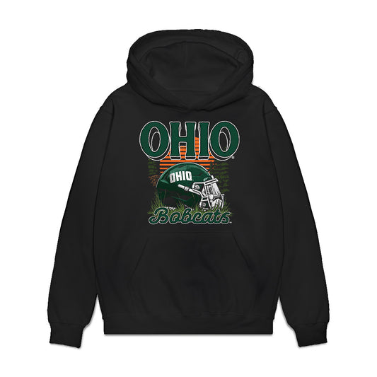 Ohio - NCAA Football : Blake Parker - Vintage Helmet Premium Hooded Sweatshirt-0