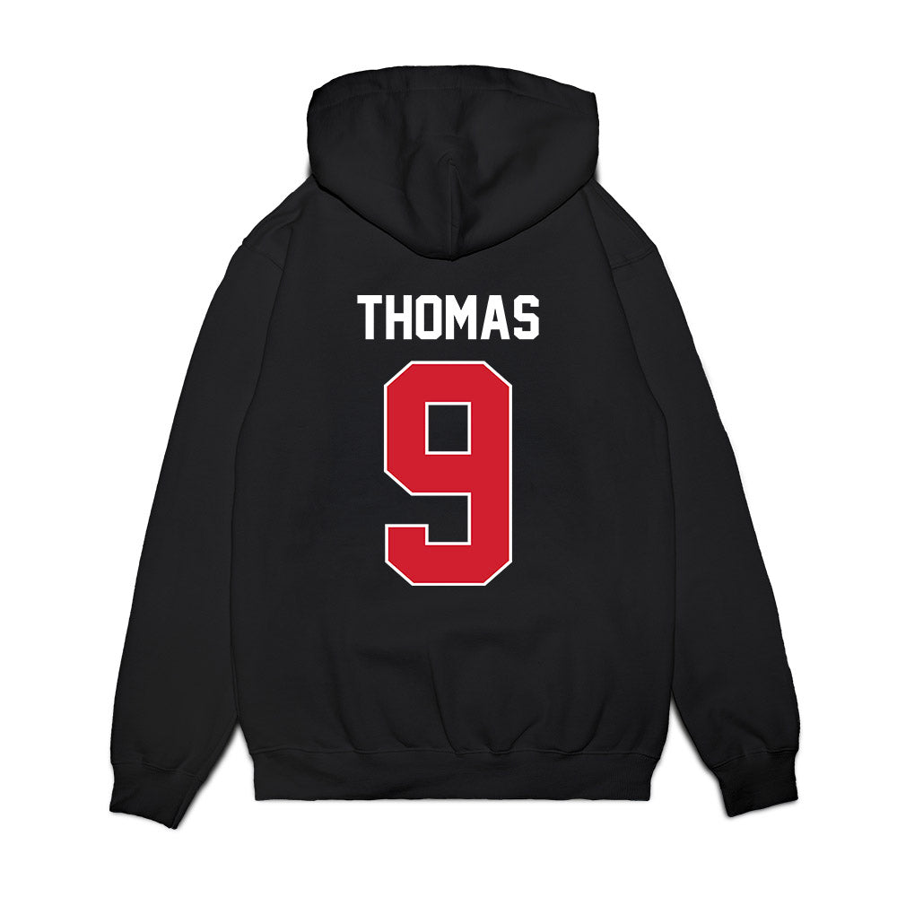 Arkansas State - NCAA Football : Trevian Thomas - Vintage Helmet Premium Hooded Sweatshirt-1
