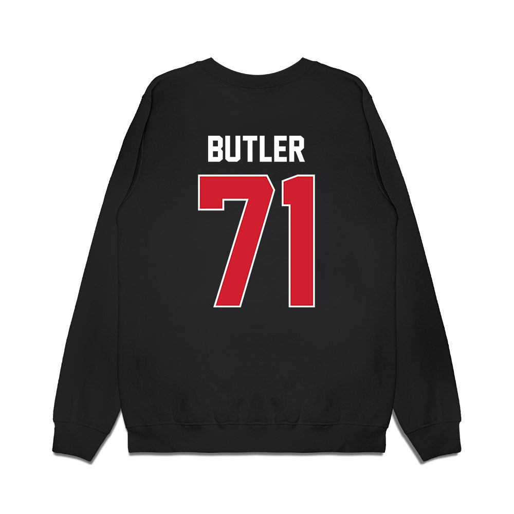 Arkansas State - NCAA Football : Mehki Butler - Vintage Helmet Premium Crewneck Sweatshirt-1