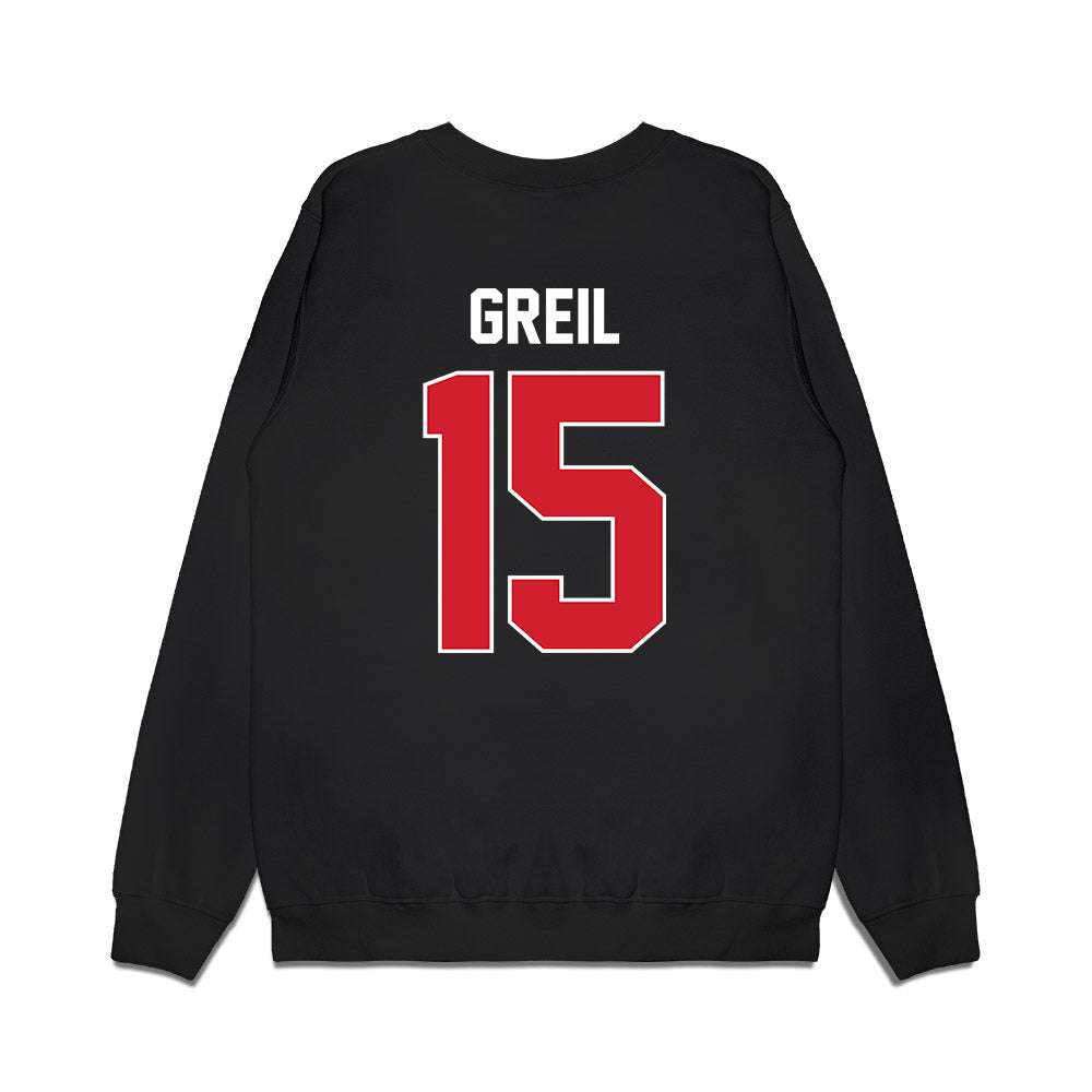 Arkansas State - NCAA Football : Brandon Greil - Vintage Helmet Premium Crewneck Sweatshirt-1