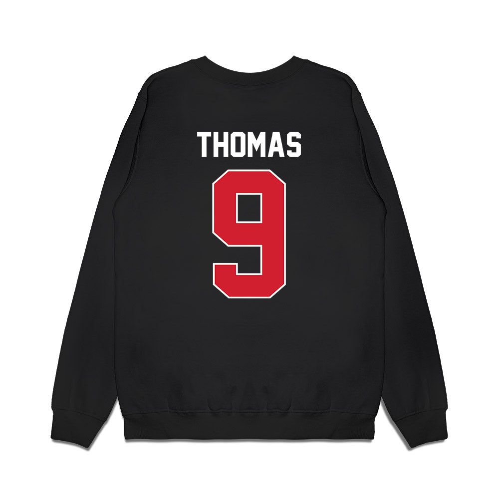 Arkansas State - NCAA Football : Trevian Thomas - Vintage Helmet Premium Crewneck Sweatshirt-1