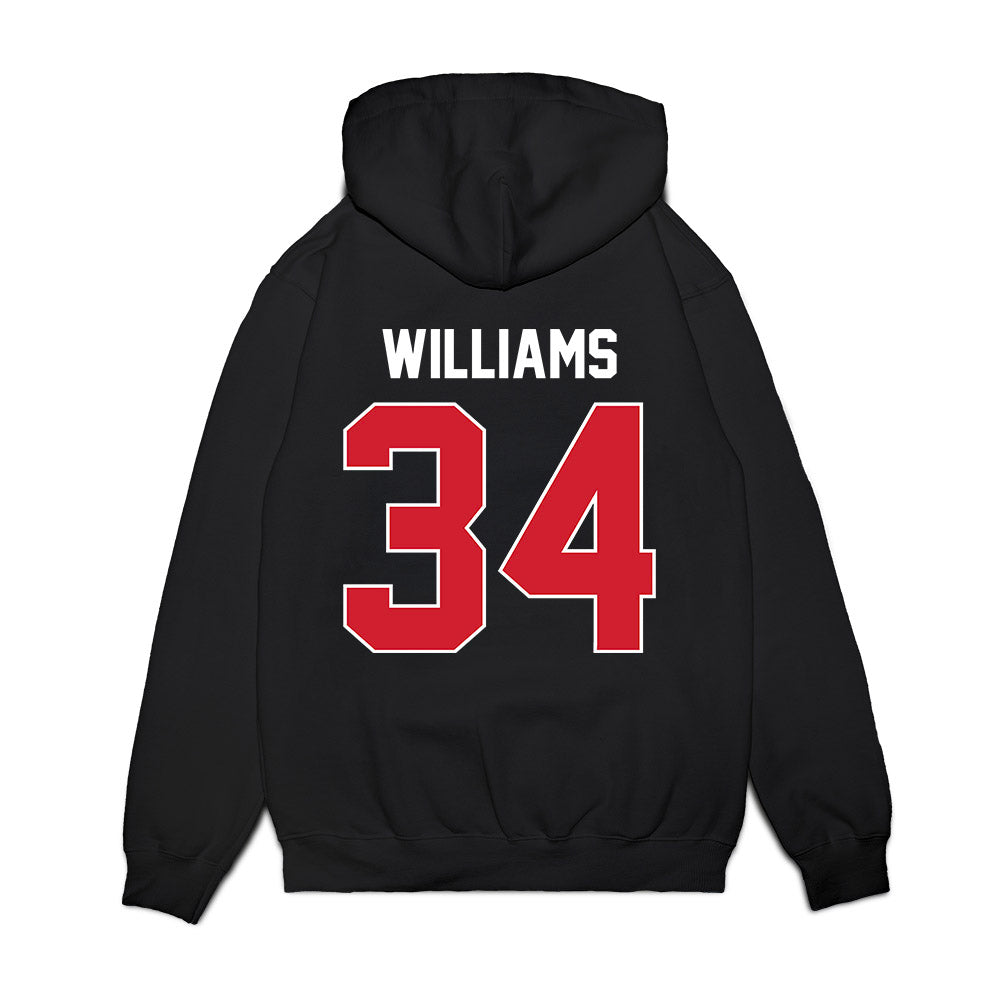 Arkansas State - NCAA Football : Marquis Williams - Vintage Helmet Premium Hooded Sweatshirt-1