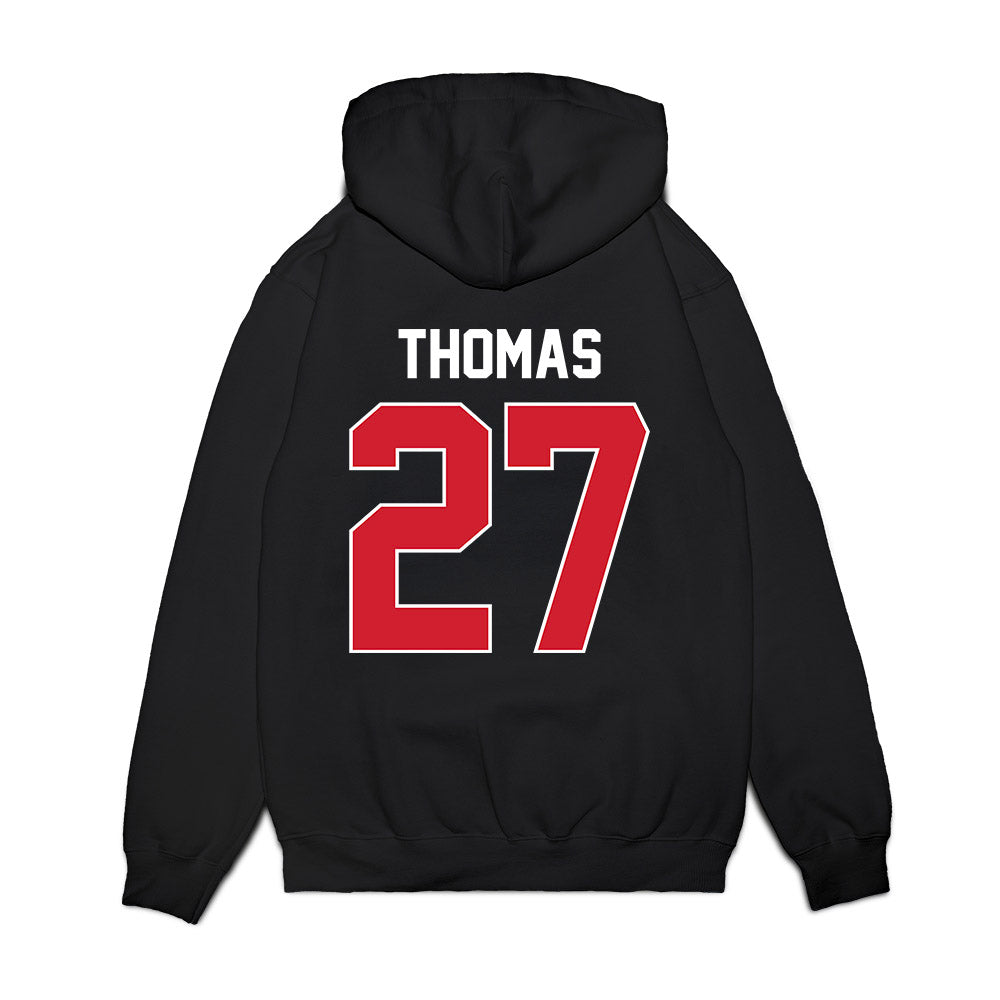 Arkansas State - NCAA Football : AJ Thomas - Vintage Helmet Premium Hooded Sweatshirt-1