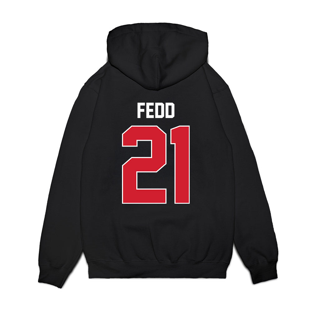 Arkansas State - NCAA Football : Deshaun Fedd - Vintage Helmet Premium Hooded Sweatshirt-1