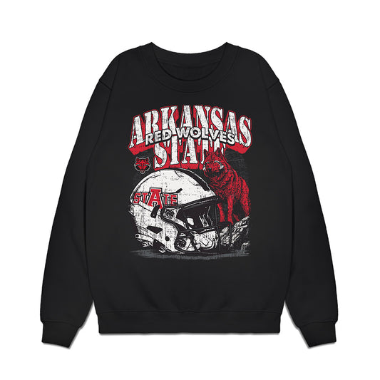 Arkansas State - NCAA Football : Samuel Boozer - Vintage Helmet Premium Crewneck Sweatshirt-0