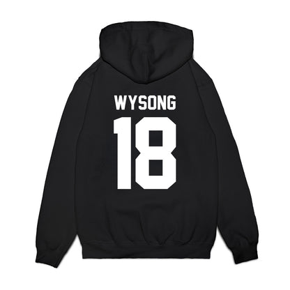 New Mexico - NCAA Football : Evan Wysong - Vintage Helmet Premium Hooded Sweatshirt-1