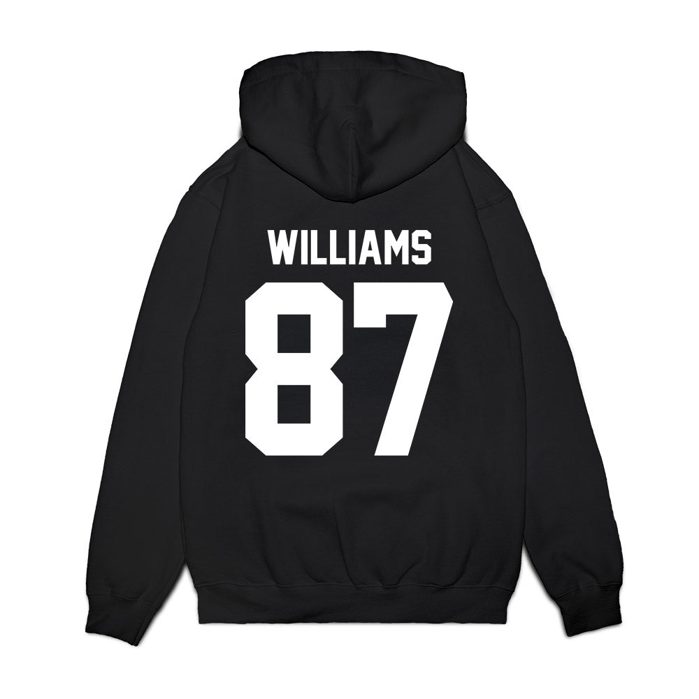 New Mexico - NCAA Football : Abraham Williams - Vintage Helmet Premium Hooded Sweatshirt-1