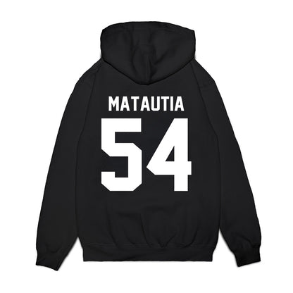 New Mexico - NCAA Football : Jojo Matautia - Vintage Helmet Premium Hooded Sweatshirt-1