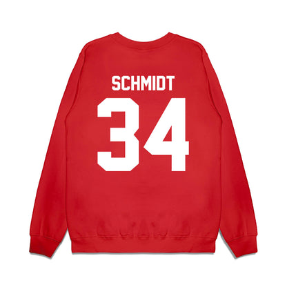 New Mexico - NCAA Football : Broden Schmidt - Vintage Helmet Premium Crewneck Sweatshirt-1