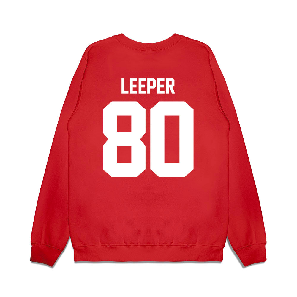 New Mexico - NCAA Football : Max Leeper - Vintage Helmet Premium Crewneck Sweatshirt-1