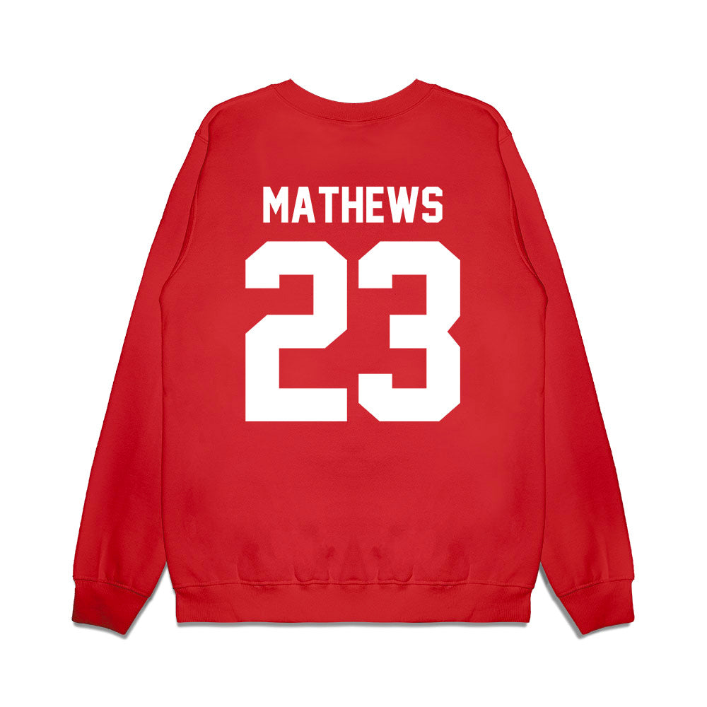 New Mexico - NCAA Football : Cameron Mathews - Vintage Helmet Premium Crewneck Sweatshirt-1