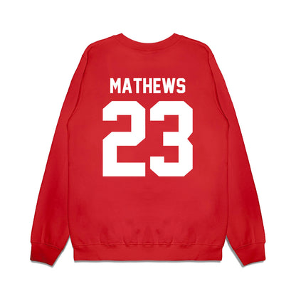 New Mexico - NCAA Football : Cameron Mathews - Vintage Helmet Premium Crewneck Sweatshirt-1