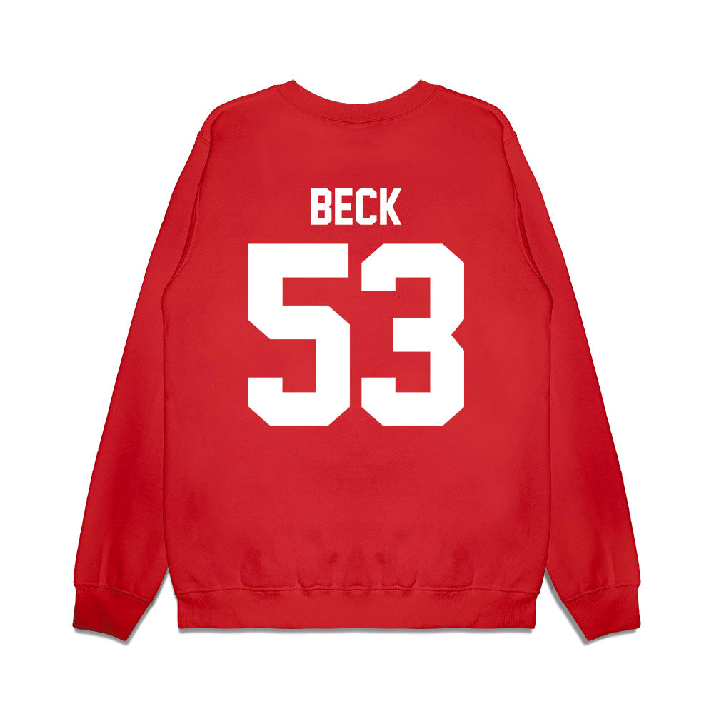 New Mexico - NCAA Football : Caden Beck - Vintage Helmet Premium Crewneck Sweatshirt-1