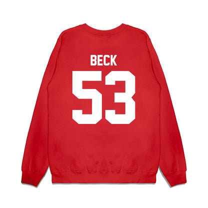 New Mexico - NCAA Football : Caden Beck - Vintage Helmet Premium Crewneck Sweatshirt-1
