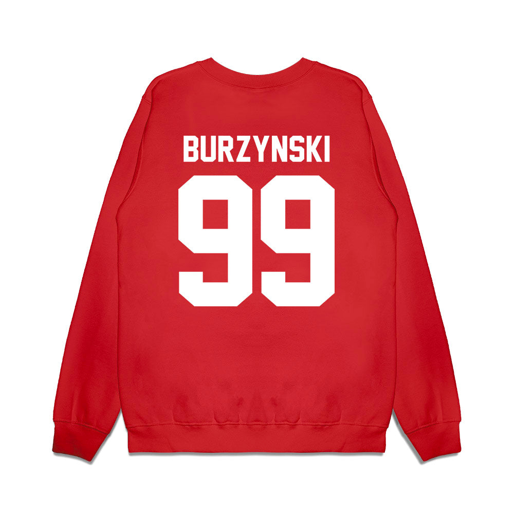 New Mexico - NCAA Football : Jack Burzynski - Vintage Helmet Premium Crewneck Sweatshirt-1