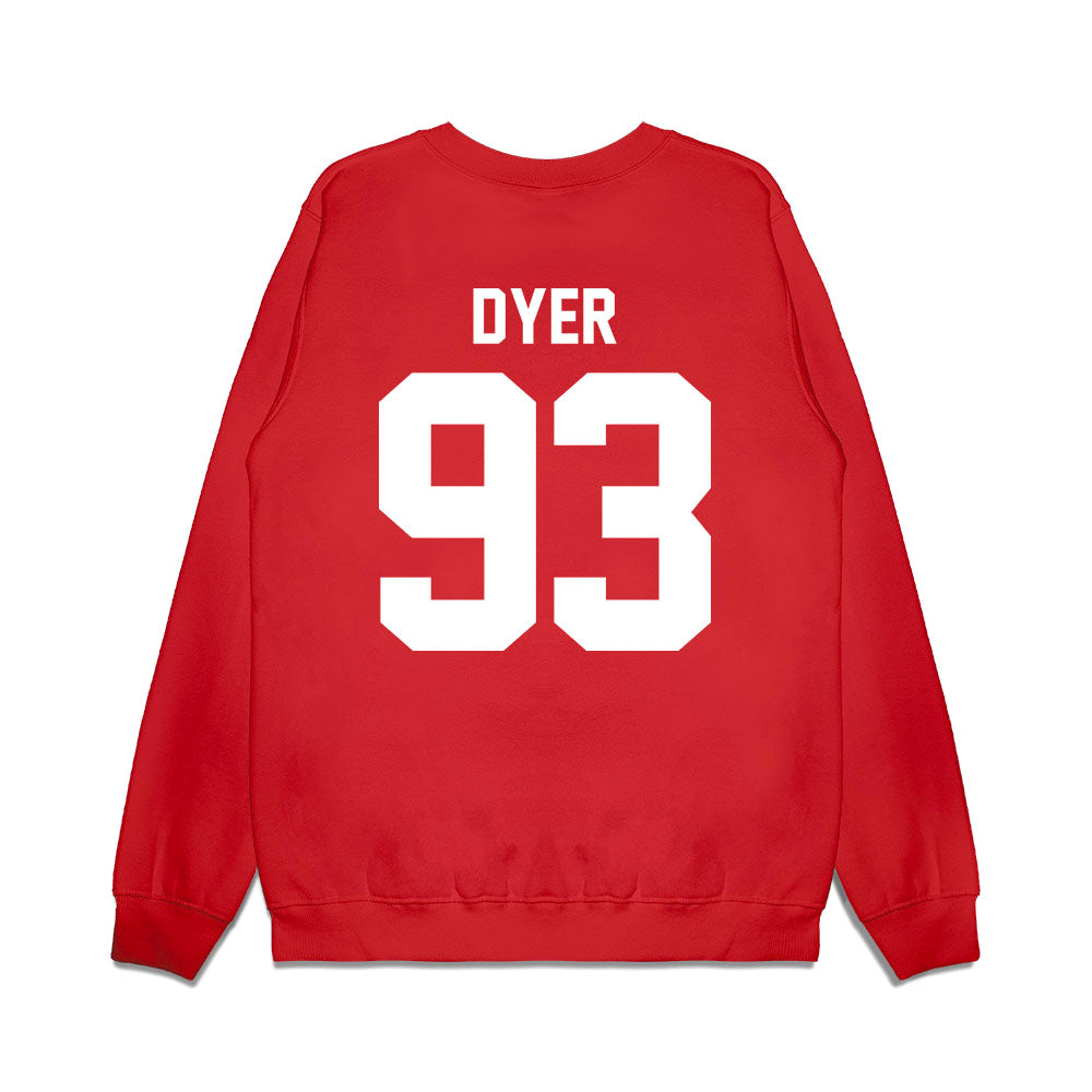 New Mexico - NCAA Football : Deven Dyer - Vintage Helmet Premium Crewneck Sweatshirt-1