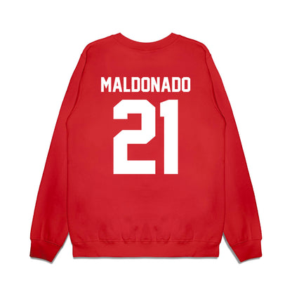 New Mexico - NCAA Football : Jacob Maldonado - Vintage Helmet Premium Crewneck Sweatshirt-1