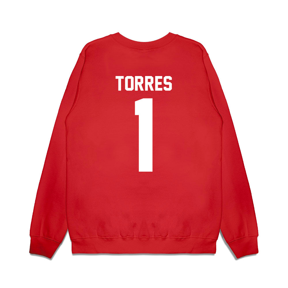 New Mexico - NCAA Football : Jahmir Torres - Vintage Helmet Premium Crewneck Sweatshirt-1