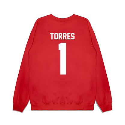 New Mexico - NCAA Football : Jahmir Torres - Vintage Helmet Premium Crewneck Sweatshirt-1