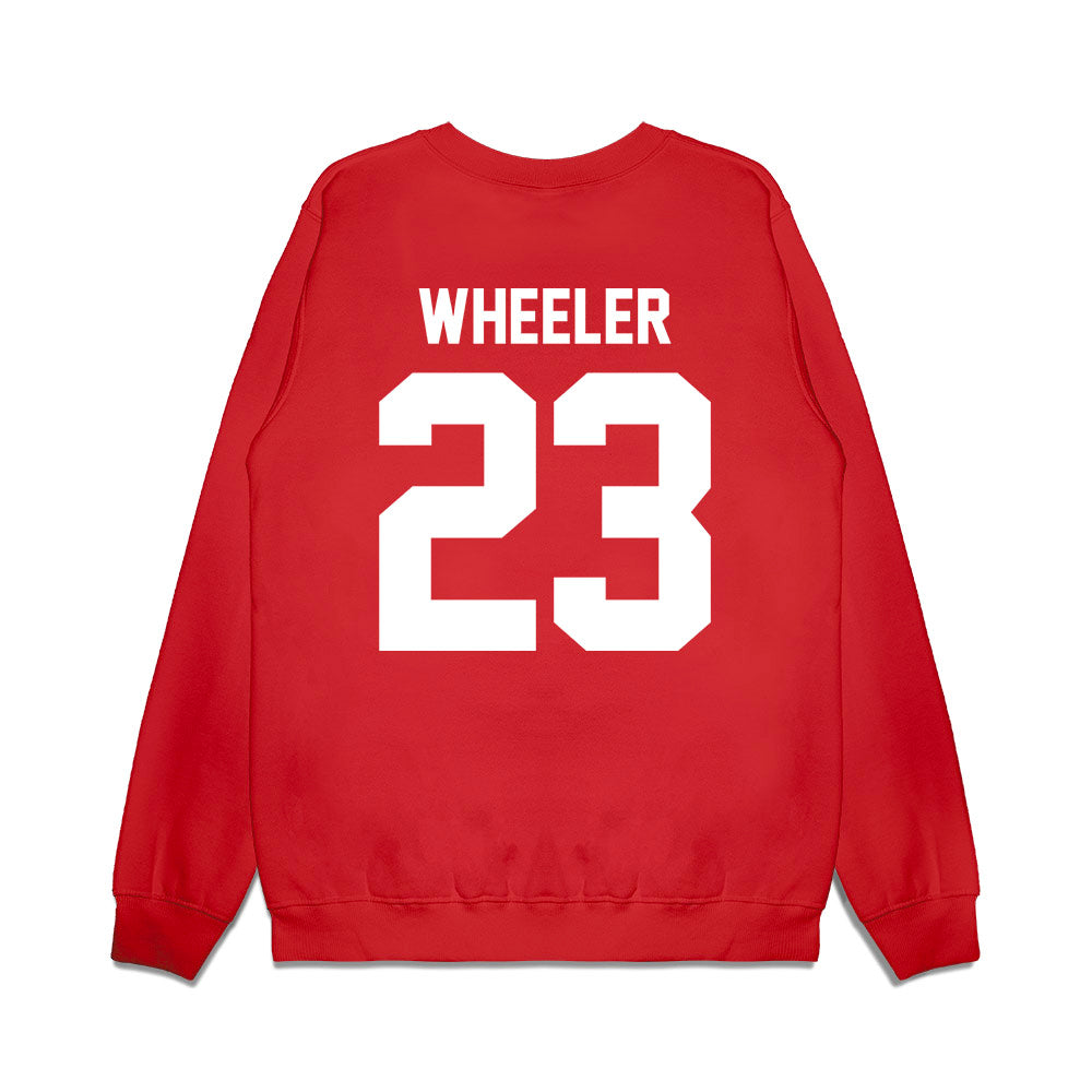 New Mexico - NCAA Football : Nick Wheeler - Vintage Helmet Premium Crewneck Sweatshirt-1