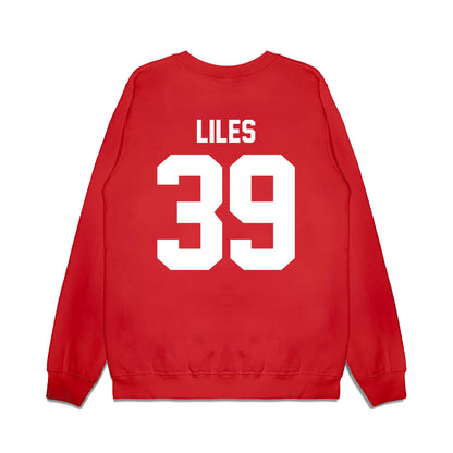 New Mexico - NCAA Football : Jaron Liles - Vintage Helmet Premium Crewneck Sweatshirt-1