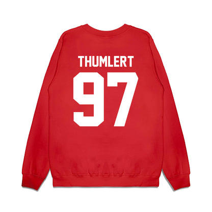 New Mexico - NCAA Football : Cody Thumlert - Vintage Helmet Premium Crewneck Sweatshirt-1