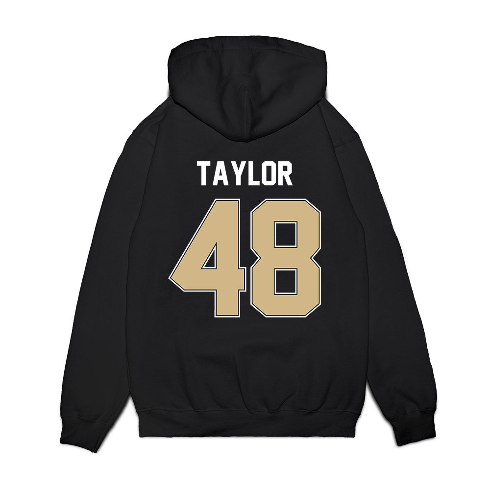 Purdue - NCAA Football : Donivan Taylor - Vintage Helmet Premium Hooded Sweatshirt-1