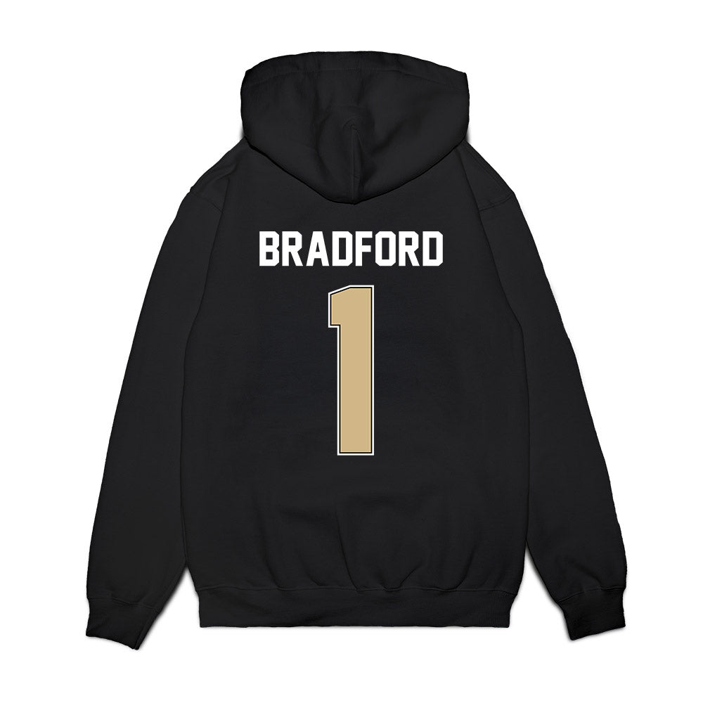 Purdue - NCAA Football : Smiley Bradford - Vintage Helmet Premium Hooded Sweatshirt-1