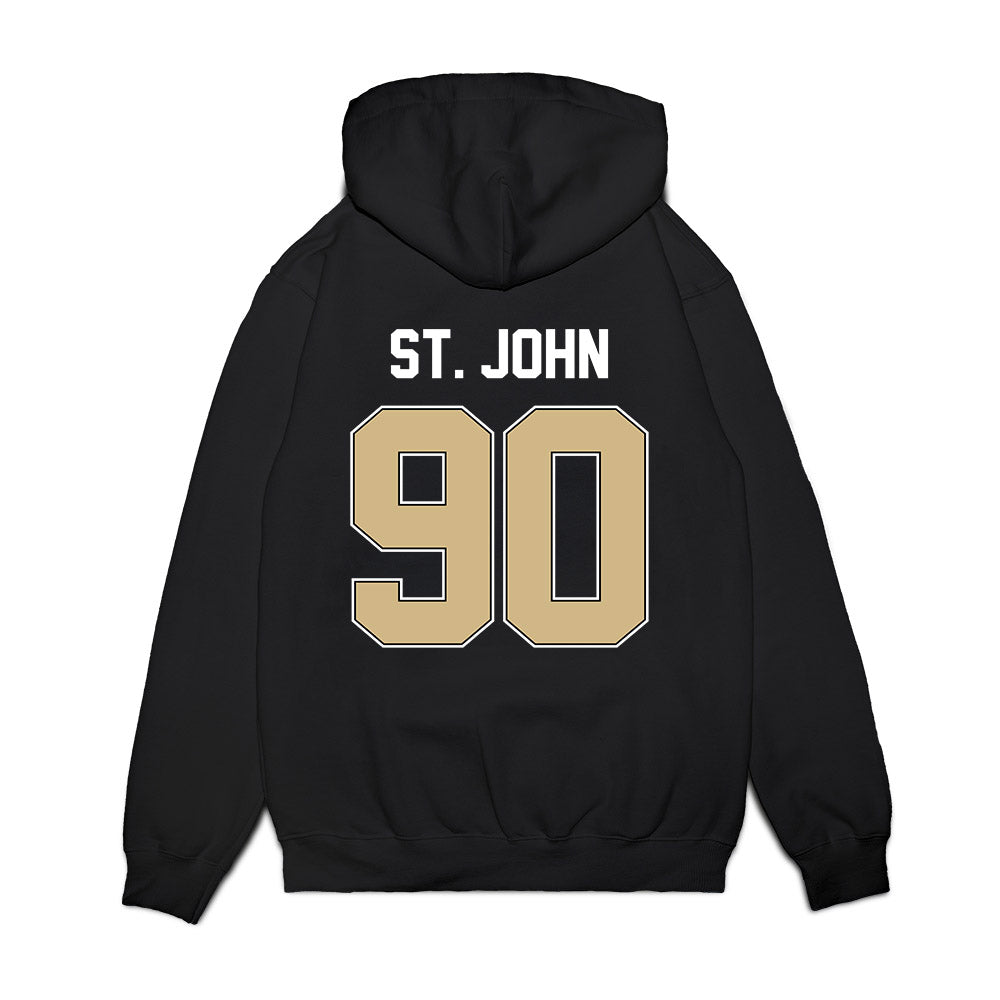 Purdue - NCAA Football : Elijah St. John - Vintage Helmet Premium Hooded Sweatshirt-1