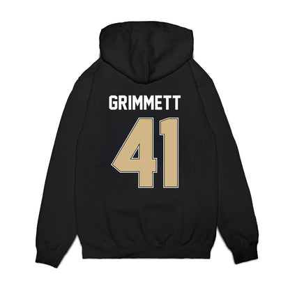 Purdue - NCAA Football : Jon Grimmett - Vintage Helmet Premium Hooded Sweatshirt-1