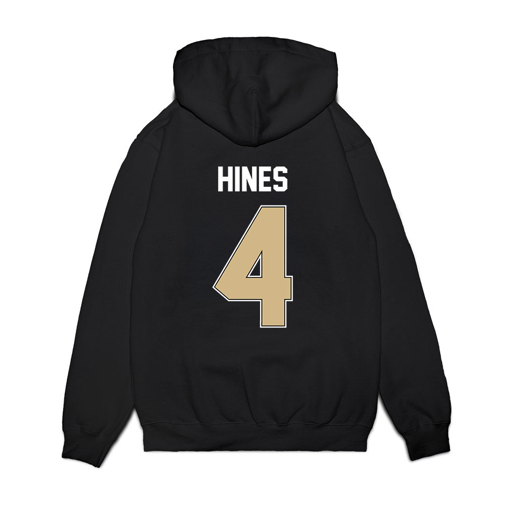 Purdue - NCAA Football : Hudauri Hines - Vintage Helmet Premium Hooded Sweatshirt-1