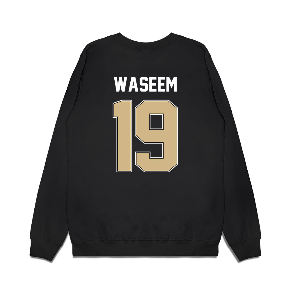 Purdue - NCAA Football : Asaad Waseem - Vintage Helmet Premium Crewneck Sweatshirt-1